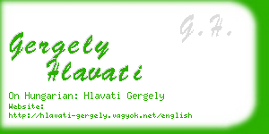 gergely hlavati business card